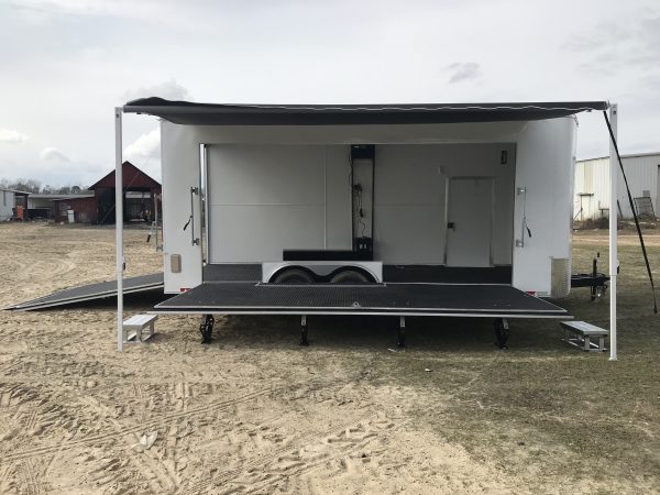 8.5x20 Tandem Axle Stage Trailer - 16' Stage - Finished Interior - Image 9