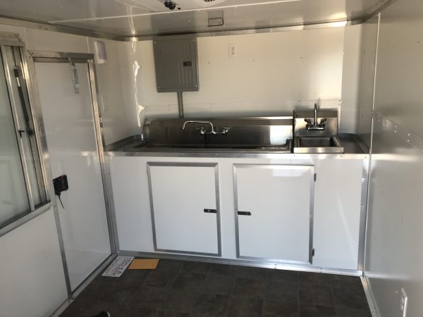 7x14 Single Axle Porch Concession Trailer - Sink Package - Finshed Interior - Image 5