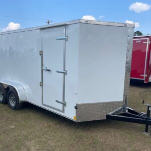 7x16 Tandem Axle - 6 Foot 6 Inch Interior - 16'' On center Floors & Walls - Ramp Door - Side Door