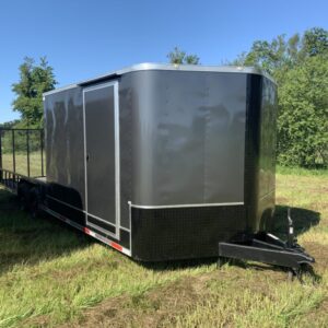 8.5 x 24 Tandem axle Hybrid Trailer - 10 Foot Enclosed - 14 Foot Open Deck