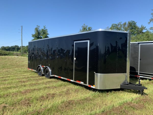8.5 x 24 Tandem Axle - 7000# Torsion Axles - Corvette Style Fenders - 48'' Escape Door