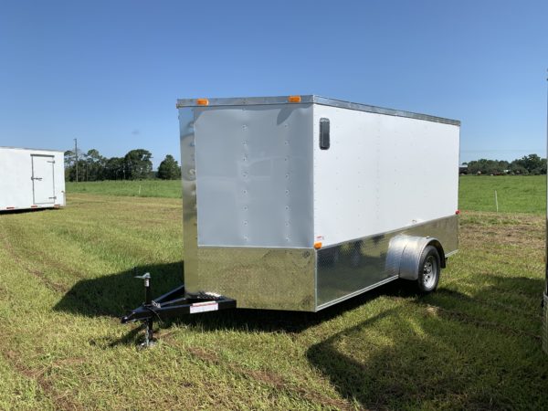 7 x 12 Single Axle - Motorcycle Trailer - D-Rings - Stabilizer Jacks - 6 Foot 3 Inch - Image 2