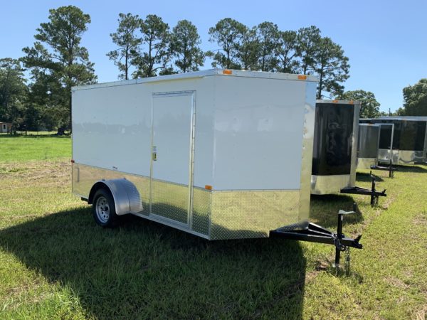 7 x 12 Single Axle - Motorcycle Trailer - D-Rings - Stabilizer Jacks - 6 Foot 3 Inch