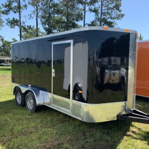 7×14 Tandem Axle Tornado Series – Rounded V-Nose – Ramp – 6 Foot 3 Inch