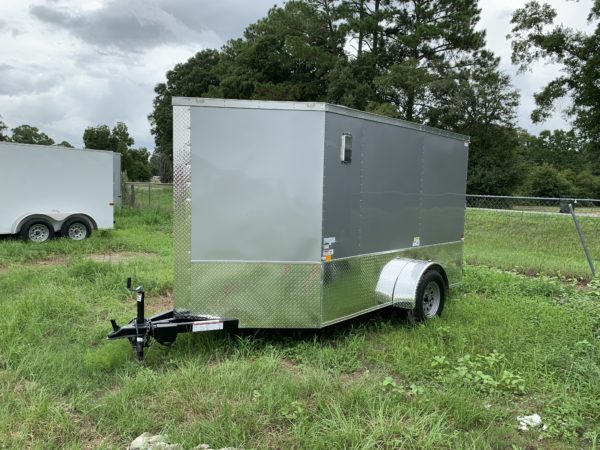 6x10 Single Axle - 3 Foot V-Nose - E-Track - Torsion Axle - Image 2