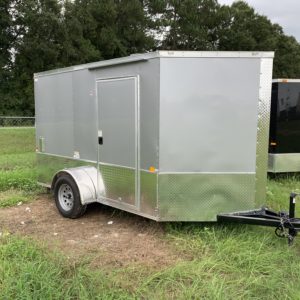 6x10 Single Axle - 3 Foot V-Nose - E-Track - Torsion Axle
