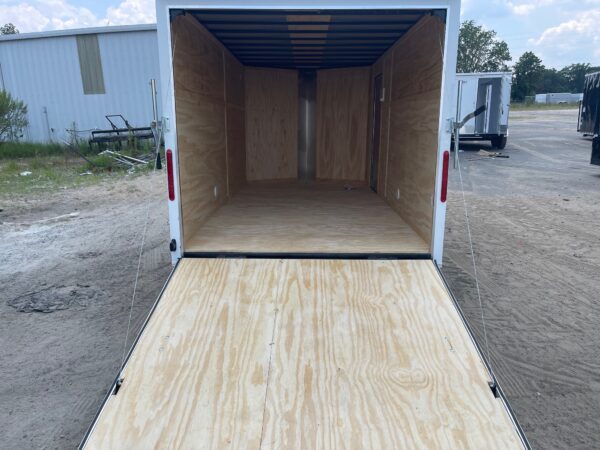 7×14 Tandem Axle Trailer – 16” On Center Floors & Walls – V-nose – Ramp Door – Side Door - Image 4