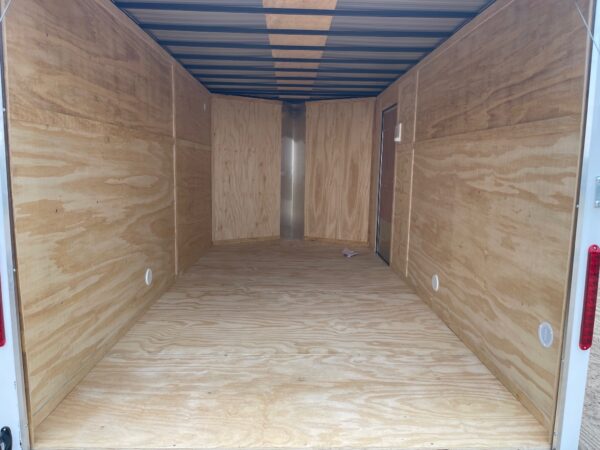 7×14 Tandem Axle Trailer – 16” On Center Floors & Walls – V-nose – Ramp Door – Side Door - Image 5