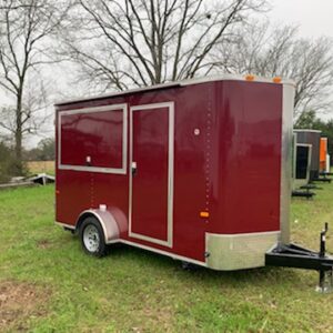 6x12 Single Axle Concession Trailer - Sinks - Electrical - Finished Interior