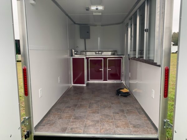 6x12 Single Axle Concession Trailer - Sinks - Electrical - Finished Interior - Image 4