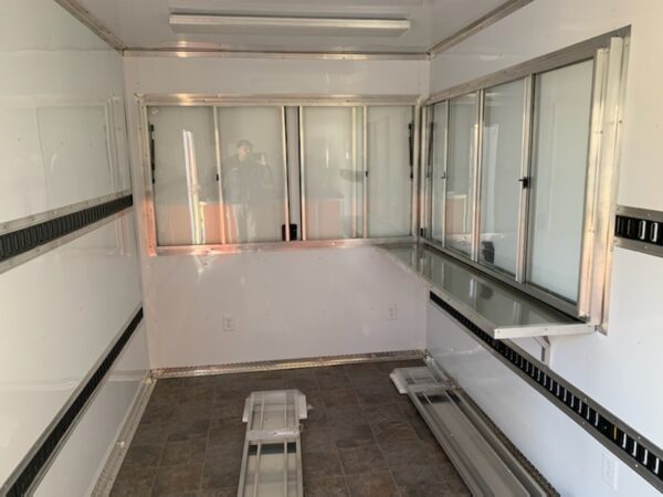 7×14 Tandem Concession Trailer - Sinks - Finished Interior - Electrical - (2) Serving Windows - Image 4