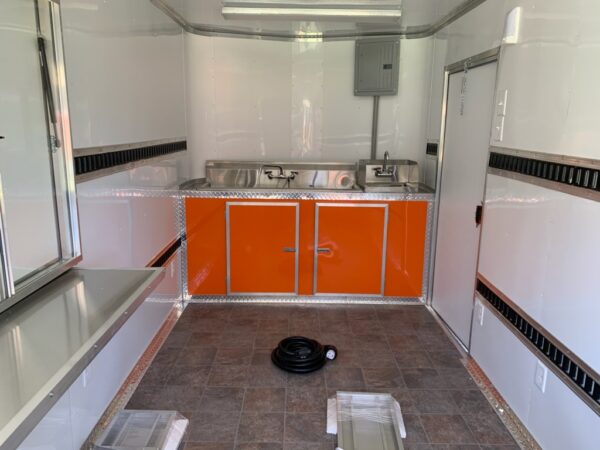 7×14 Tandem Concession Trailer - Sinks - Finished Interior - Electrical - (2) Serving Windows - Image 5