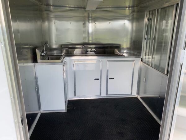 7x14 Tandem Axle Porch Concession Trailer - Electrical - Sink Package - Finished Interior - Image 4