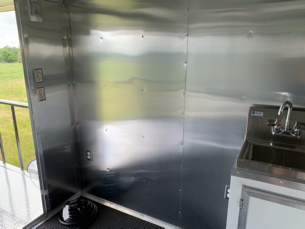 7x14 Tandem Axle Porch Concession Trailer - Electrical - Sink Package - Finished Interior - Image 6
