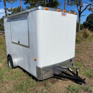 6×10 Single Axle Concession Series – Electrical – Finished Interior – Concession Window with Glass and Screens