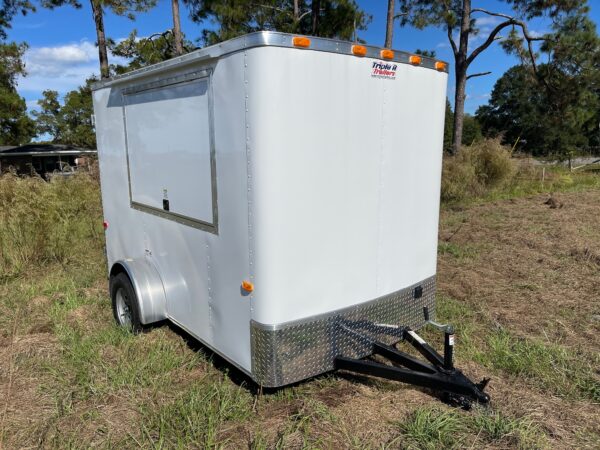 6×10 Single Axle Concession Series – Electrical – Finished Interior – Concession Window with Glass and Screens