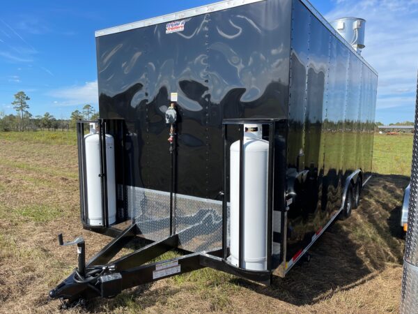 8.5x20 Tandem Axle Concession Trailer - 8' Hood - Gas Lines - Sink Package - Electrical - Image 2