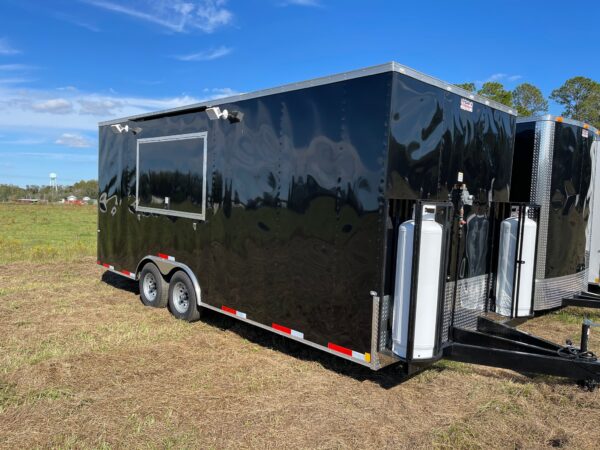8.5x20 Tandem Axle Concession Trailer - 8' Hood - Gas Lines - Sink Package - Electrical