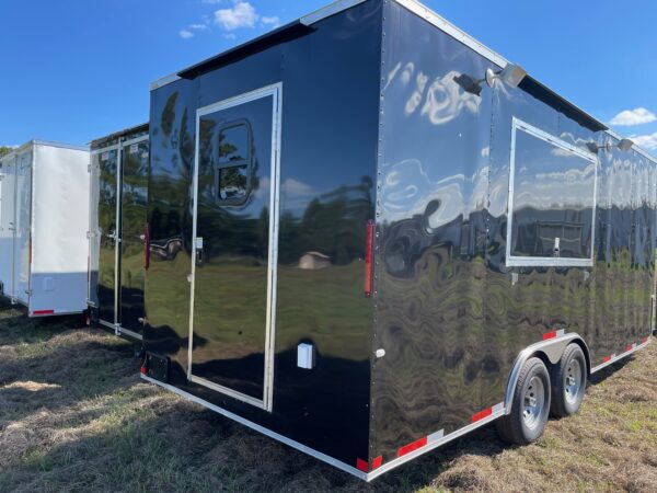 8.5x20 Tandem Axle Concession Trailer - 8' Hood - Gas Lines - Sink Package - Electrical - Image 3
