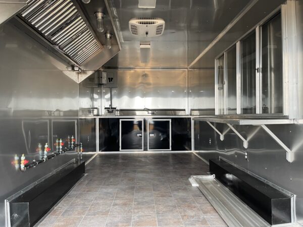 8.5x20 Tandem Axle Concession Trailer - 8' Hood - Gas Lines - Sink Package - Electrical - Image 4