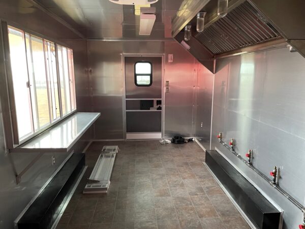 8.5×20 Tandem Axle Concession Trailer – 8′ Hood – Gas Lines – Sink Package – Electrica - Image 5