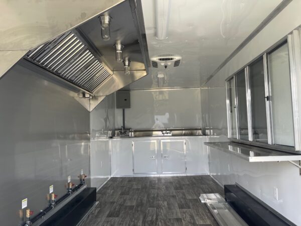 8.5x20 Tandem Axle Concession Trailer - 8' Hood - Gas Lines - Sink Package - Electrical - Image 4