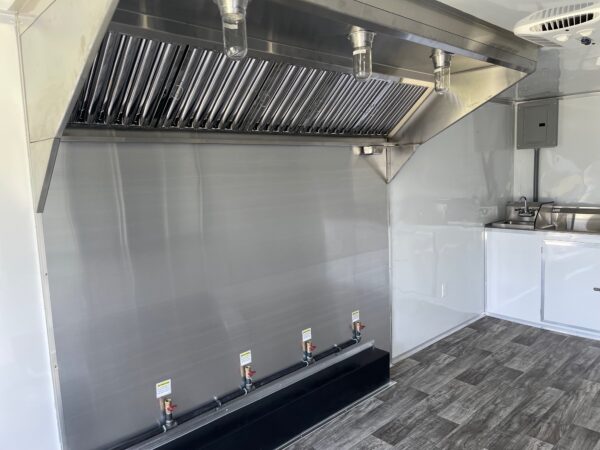 8.5x20 Tandem Axle Concession Trailer - 8' Hood - Gas Lines - Sink Package - Electrical - Image 5