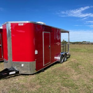 7x20 Tandem Axle Porch Trailer - Finished Interior - Sinks - Electrical - A/C