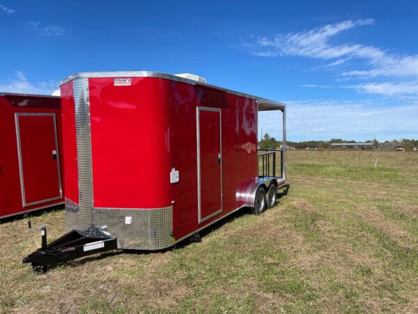 7x20 Tandem Axle Porch Trailer - Finished Interior - Sinks - Electrical - A/C