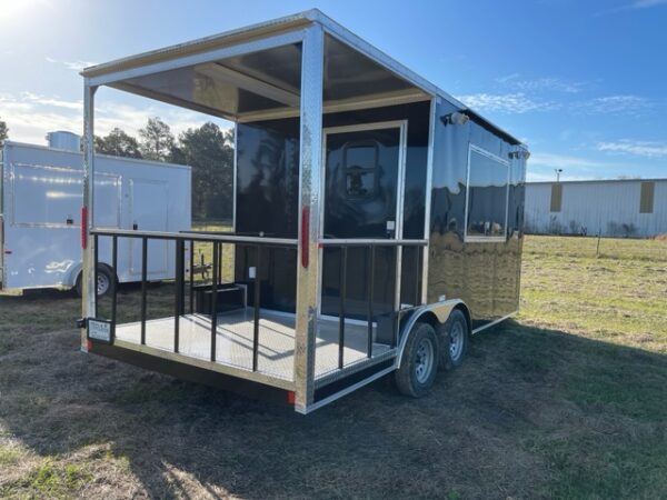 8.5x18 Tandem Axle Porch - 6 Foot Porch - Electrical - Finished Interior - Serving Window - Image 3