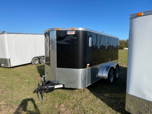 6x12 Tandem Axle - Mag Wheels - Double Rear Doors - (6) D-ring Tie Downs - 5 Foot 6 Inch Ceiling - Image 2