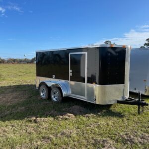6x12 Tandem Axle - Mag Wheels - Double Rear Doors - (6) D-ring Tie Downs - 5 Foot 6 Inch Ceiling