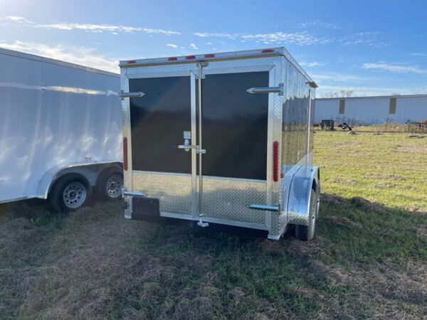 6x12 Tandem Axle - Mag Wheels - Double Rear Doors - (6) D-ring Tie Downs - 5 Foot 6 Inch Ceiling - Image 3