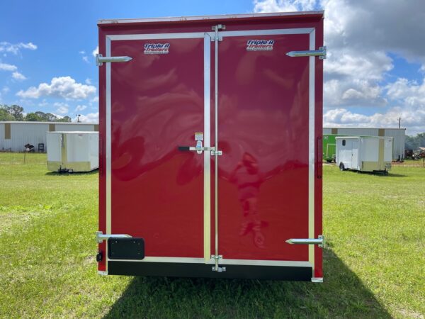 7x16 Tandem Axle - Finished interior - Electrical - Sink Package - A/C - Red - Image 3