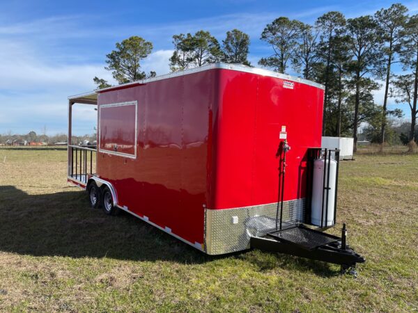 8.5x22 Tandem Axle Porch Trailer - Sink Package - Hood Range - Gas Lines - A/C