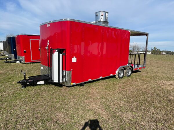 8.5x22 Tandem Axle Porch Trailer - Sink Package - Hood Range - Gas Lines - A/C - Image 2
