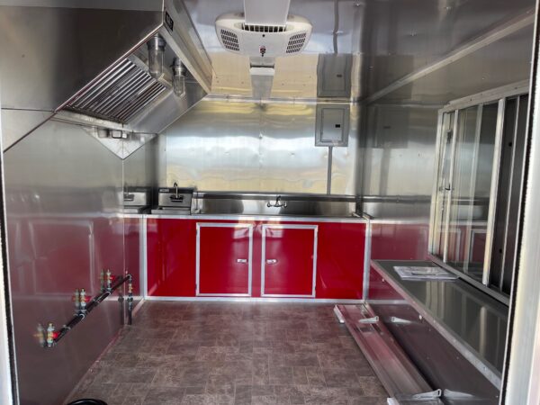 8.5x22 Tandem Axle Porch Trailer - Sink Package - Hood Range - Gas Lines - A/C - Image 4