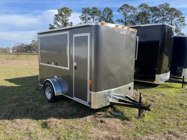 6x10 Single Axle Concession Trailer - 30 Amp Electrical Package - Concession Door