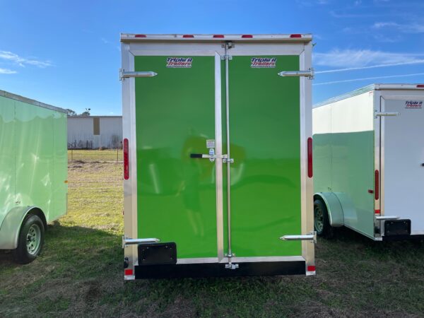 6×12 Single Axle Concession Trailer – Sinks – Electrical – Finished Interior - Lime Green - Image 3