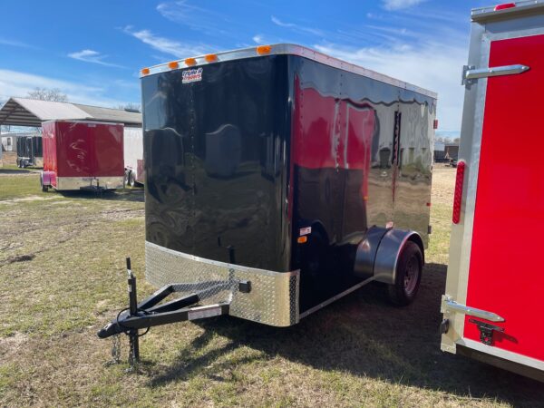 6×10 Single Axle Concession Trailer – 30 Amp Electrical Package – Concession Door - Black - Image 2