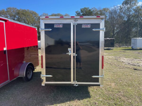 6×10 Single Axle Concession Trailer – 30 Amp Electrical Package – Concession Door - Black - Image 3