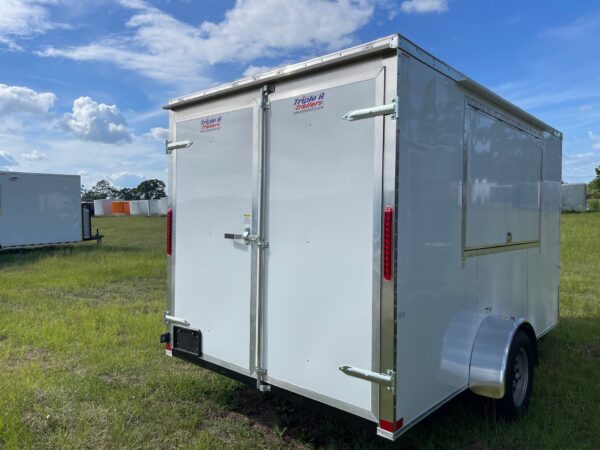 7×12 Single Axle Concession Series – Electrical – Finished Interior – Concession Window with Glass and Screens - Image 3