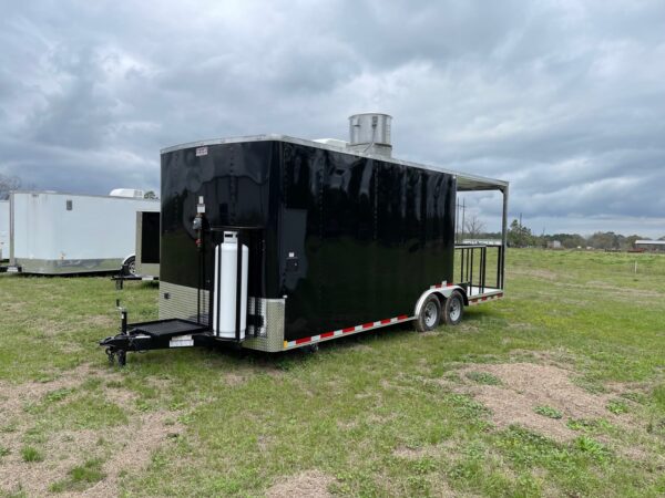 8.5×22 Tandem Axle Porch Trailer – Sink Package – Hood Range – Gas Lines – A/C - Finished Interior - Image 2