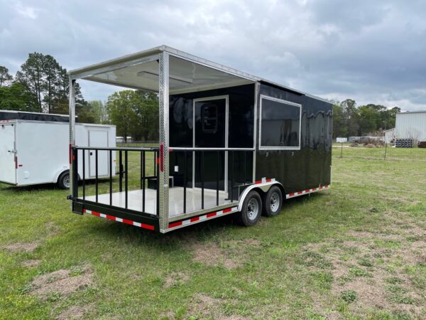 8.5×22 Tandem Axle Porch Trailer – Sink Package – Hood Range – Gas Lines – A/C - Finished Interior - Image 3