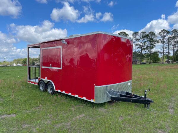 8.5×20 Tandem Axle Porch Trailer – Finished Interior – Sinks – Electrical – A/C
