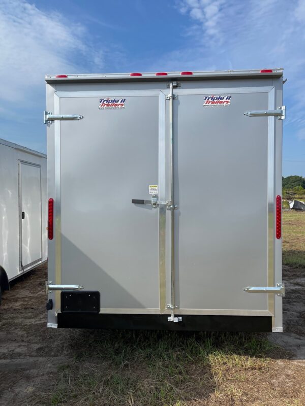 7×12 Single Axle Concession Trailer- Sink Package – Finished Interior – 7 Foot Ceiling - Silver Frost - Image 3