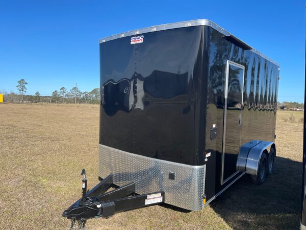 7×16 Tandem Axle – Finished interior – Electrical – Sink Package – A/C - Black - Image 2