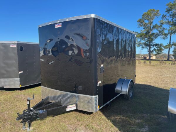 7×12 Single Axle Concession Trailer- Sink Package – Finished Interior – 7 Foot Ceiling – Black - Image 2