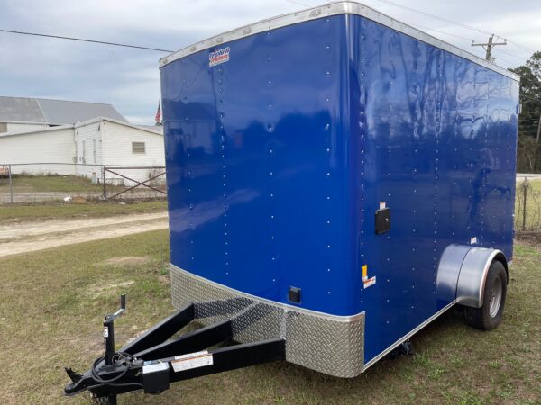 7×12 Single Axle Concession Trailer- Sink Package – Finished Interior – 7 Foot Ceiling - Deep Blue - Image 2