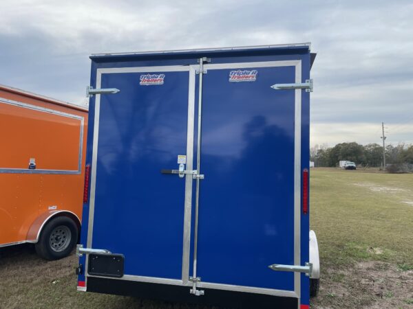 7×12 Single Axle Concession Trailer- Sink Package – Finished Interior – 7 Foot Ceiling - Deep Blue - Image 3